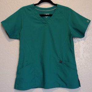 W123 Green Women's Size M Scrub Top